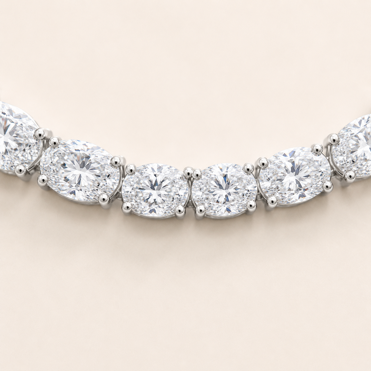 Oval Tennis Necklace-EW