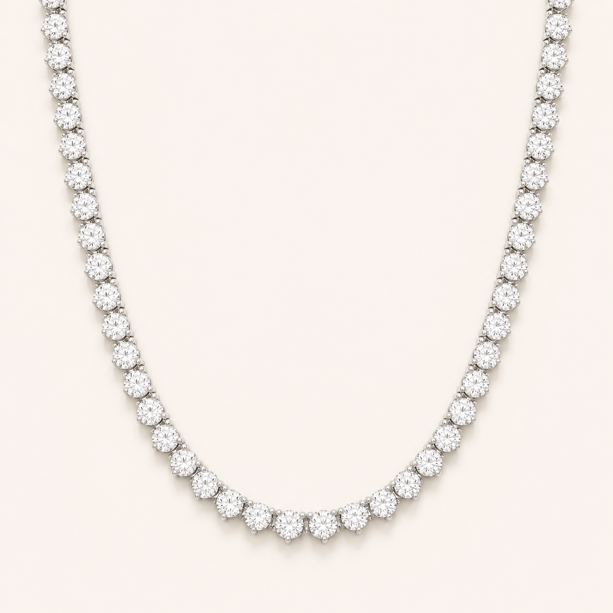Classic 3Prong Tennis Necklace