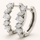 Huggi Hoop Earing Multi Stone