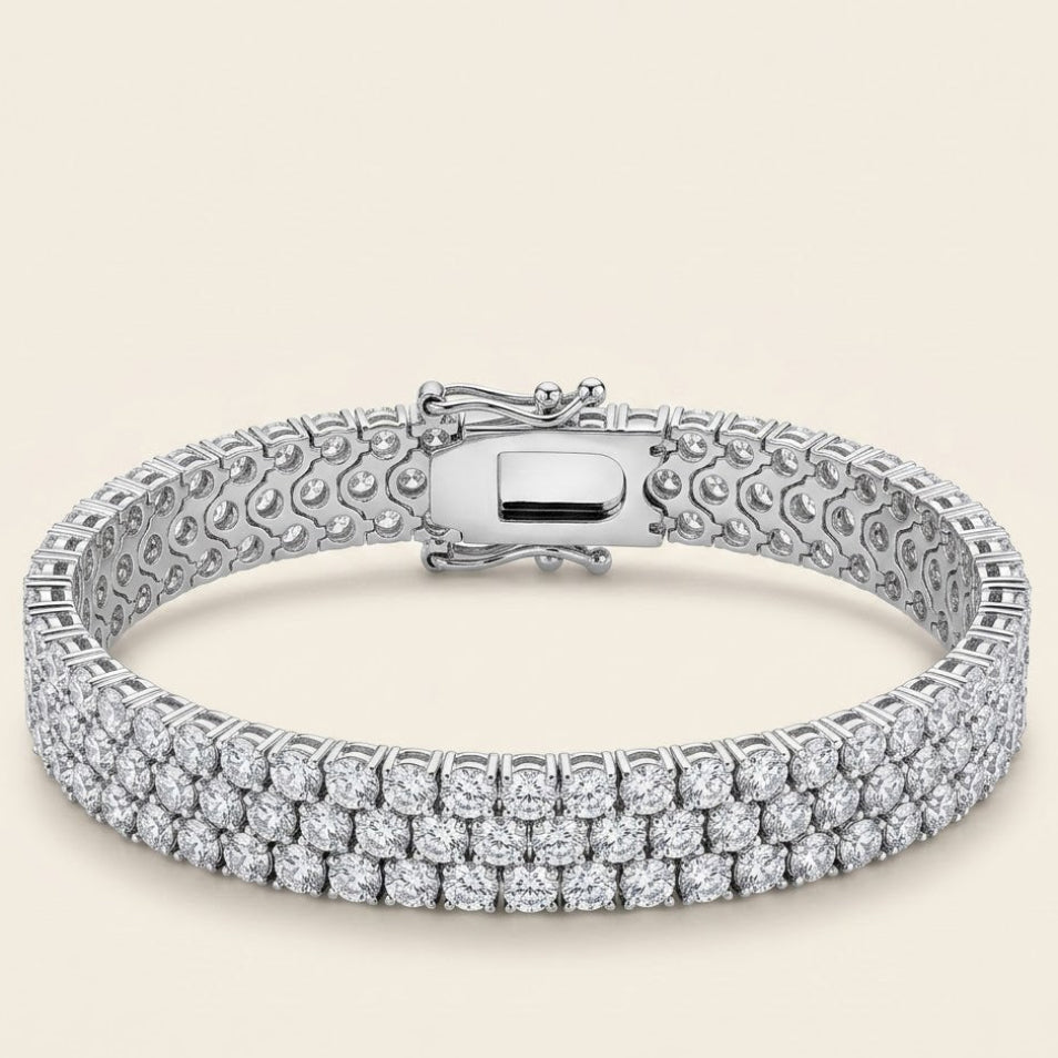 3 Row Tennis Bracelet