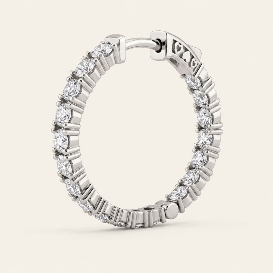 Classic 4prong Round Hoop