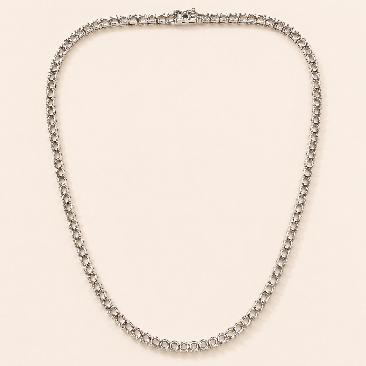Classic 4Prong Tennis Necklace