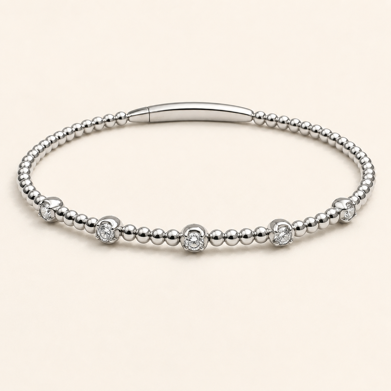 5 Stone Flexible Bangle