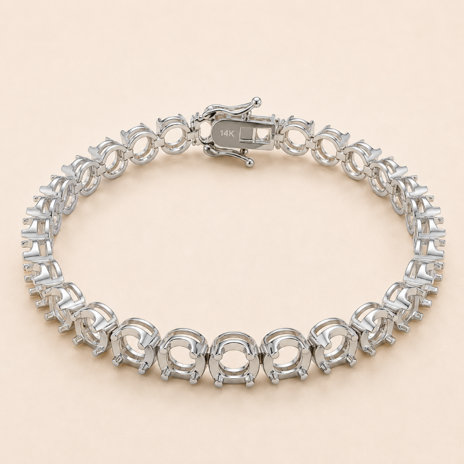 Crown Tennis Bracelet