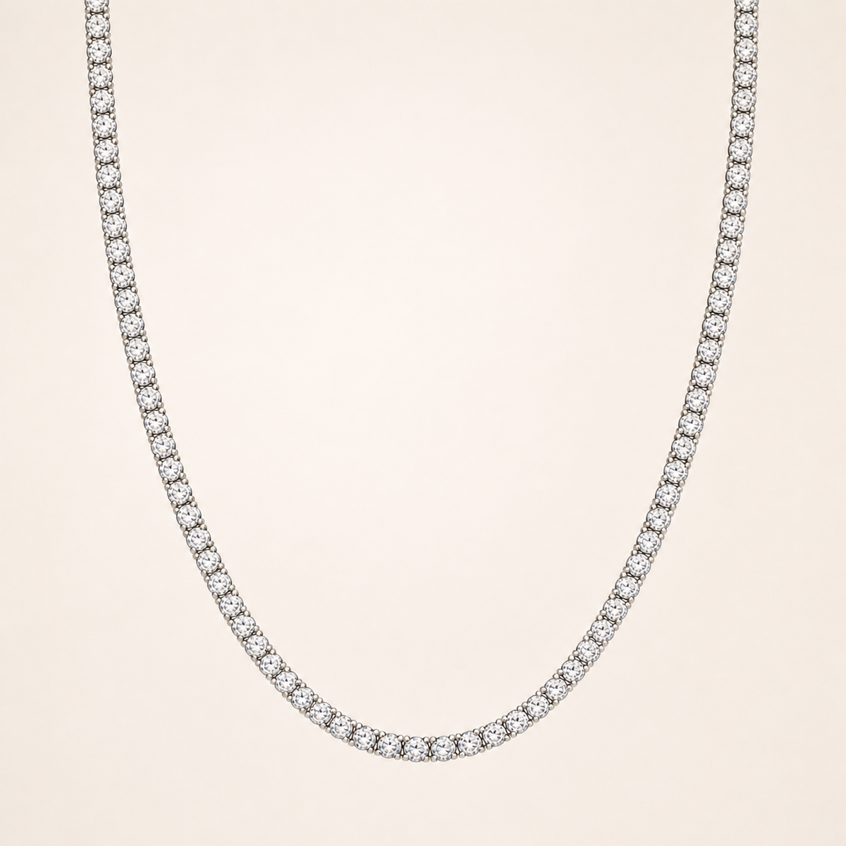 4 Prong Tennis Necklace Ultra Light