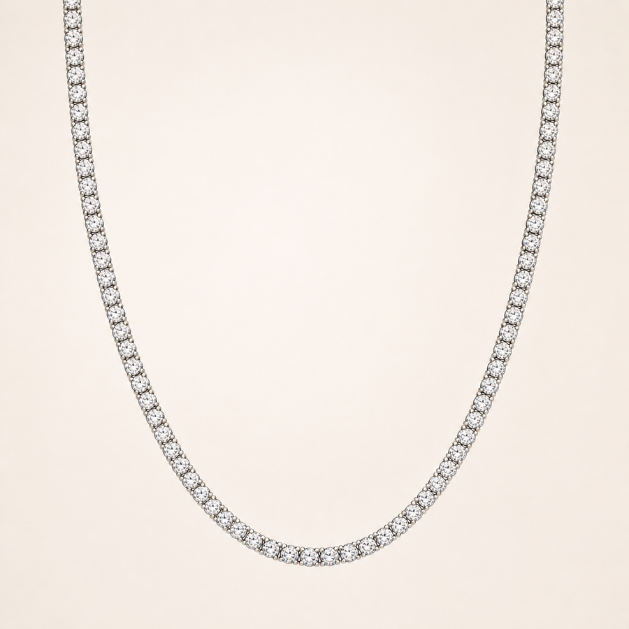 4 Prong Tennis Necklace Ultra Light