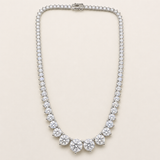 Graduated 3Prong Tennis Necklace