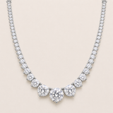 Graduated 3Prong Tennis Necklace
