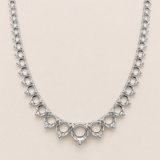 Graduated 3Prong Tennis Necklace