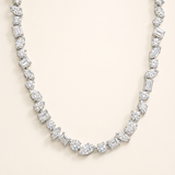 Multi Stone Tennis Necklace-Tilted