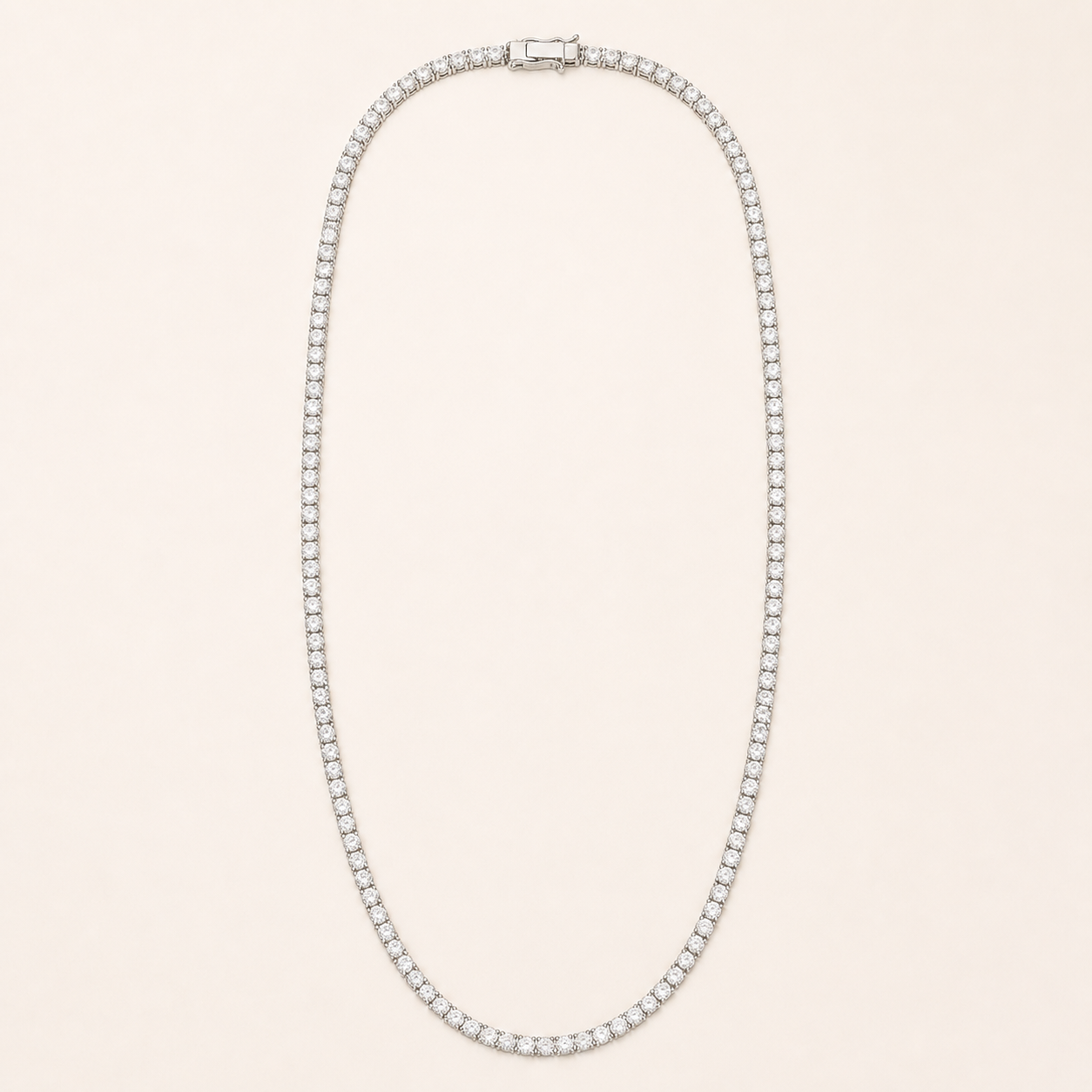 Classic 4Prong Tennis Necklace