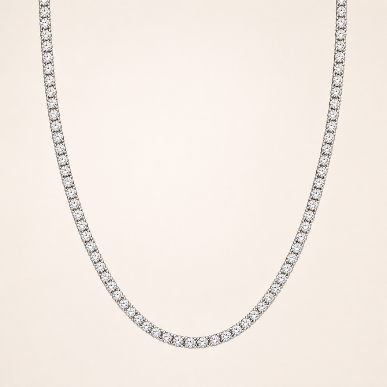 Classic 4Prong Tennis Necklace