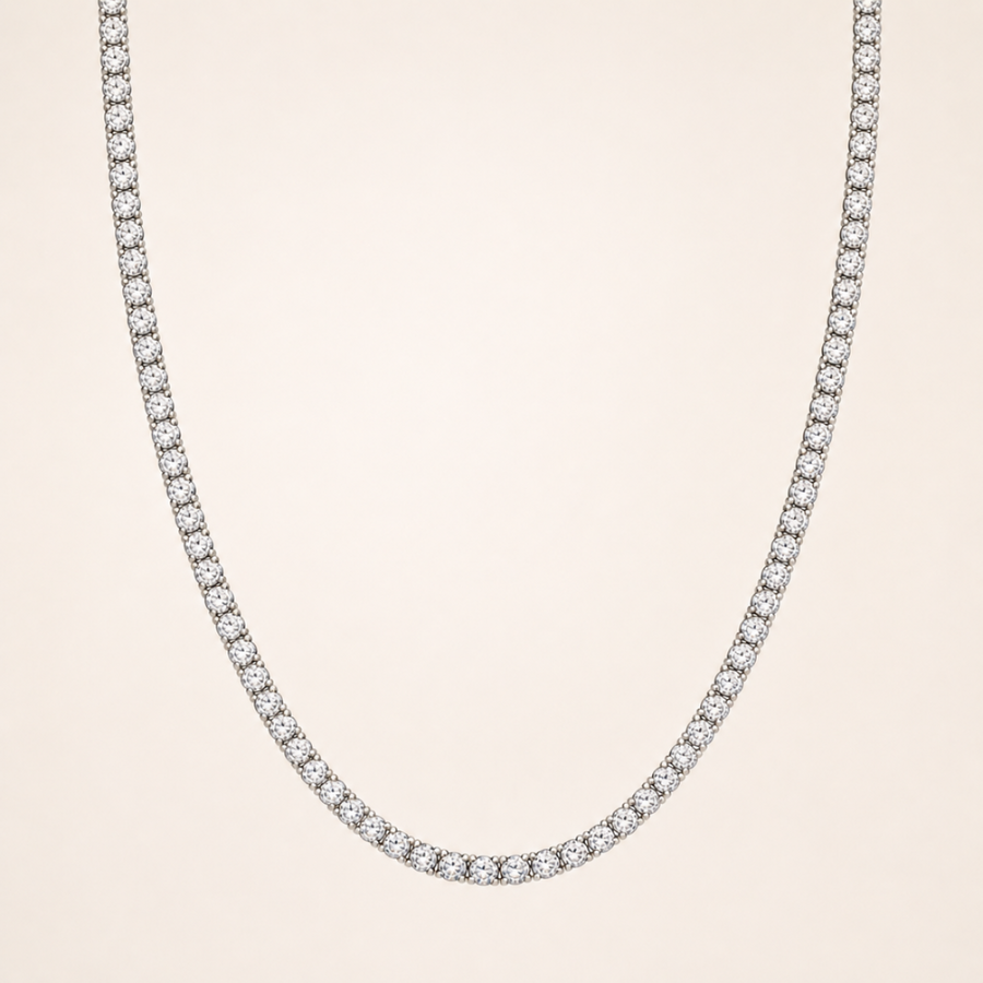 Classic 4Prong Tennis Necklace