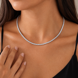 Classic 4Prong Tennis Necklace