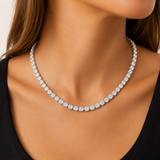 Oval Tennis Necklace-EW