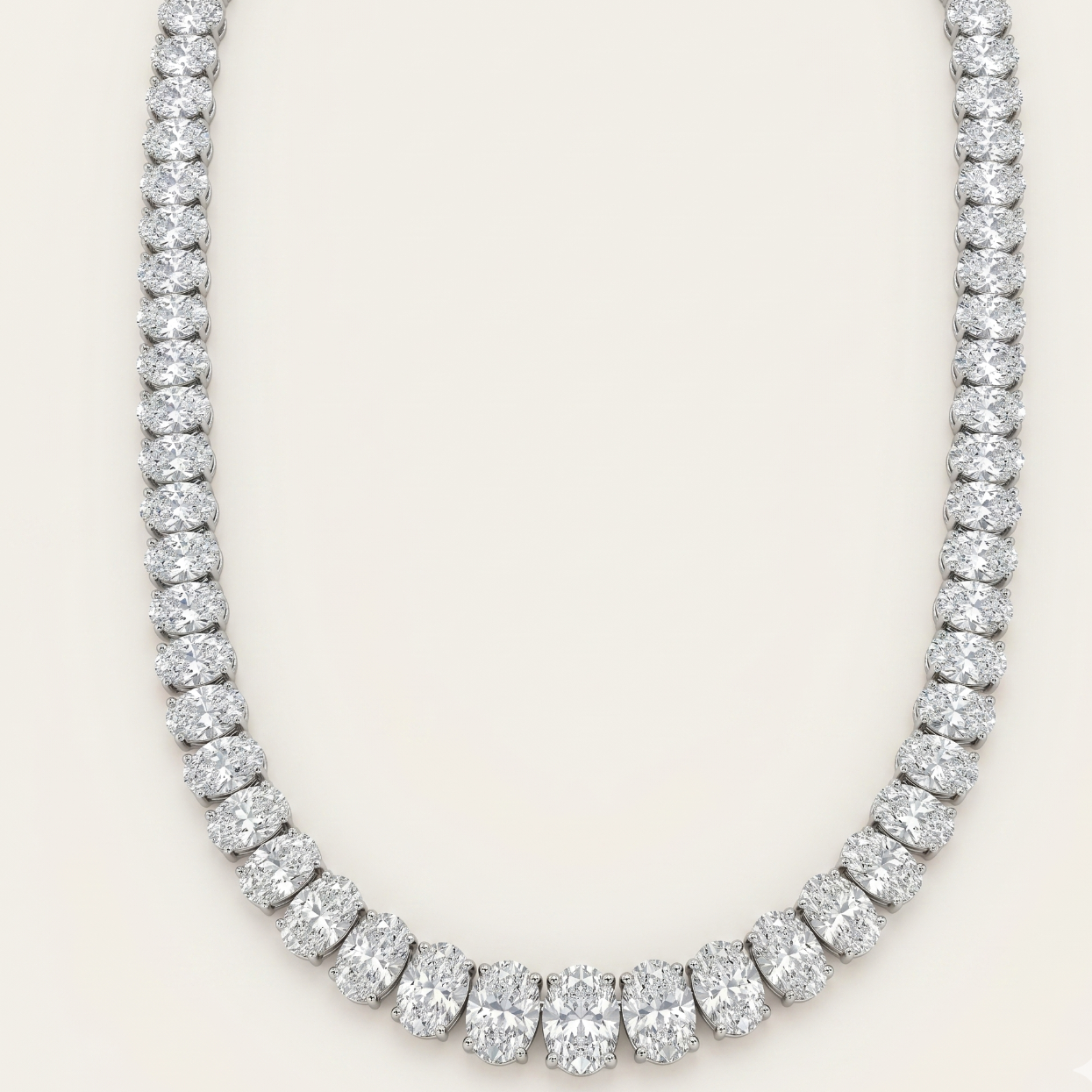 Oval Tennis Necklace-NS