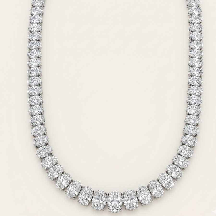 Oval Tennis Necklace-NS