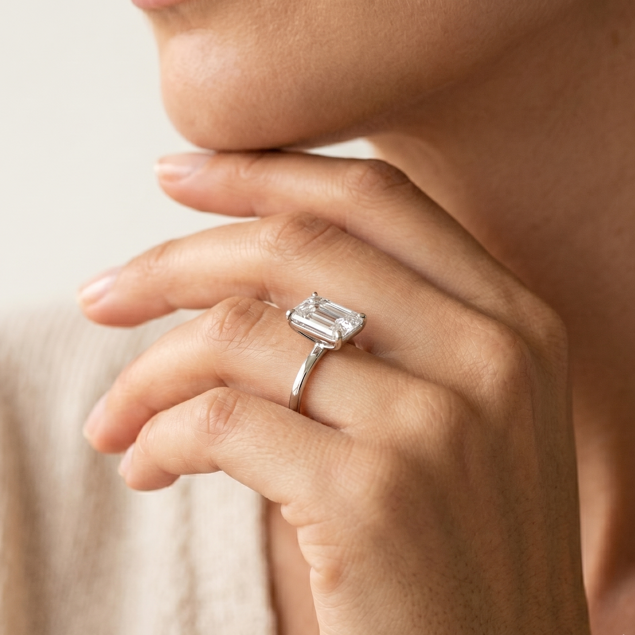 Engagement Ring Emerald