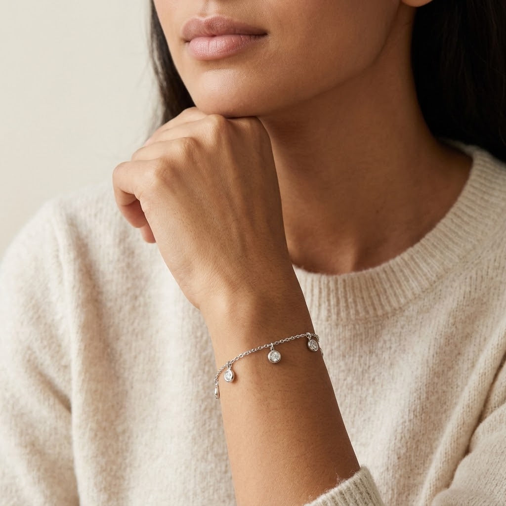 Diamond by the Yard Drop Bracelet