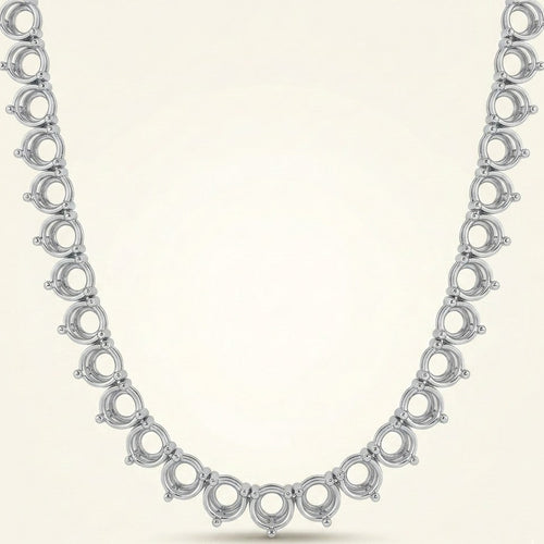 Classic 3Prong Tennis Necklace