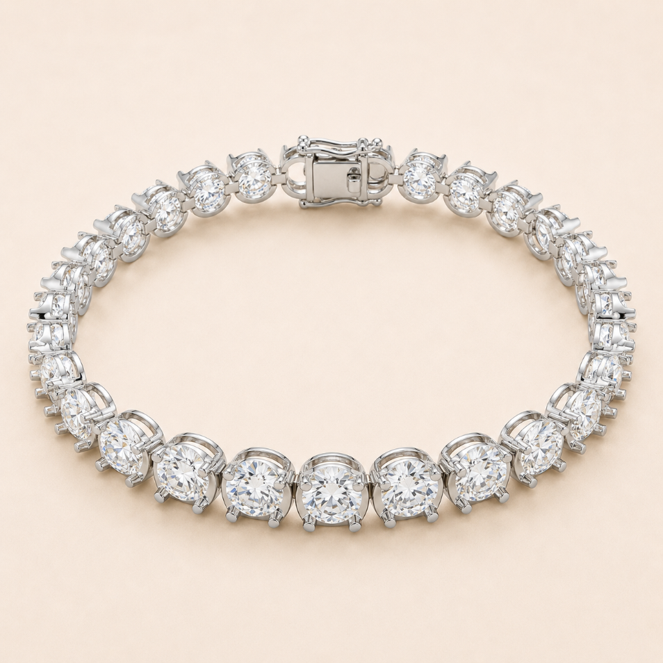 Crown Tennis Bracelet