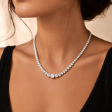 Graduated 4Prong Tennis Necklace