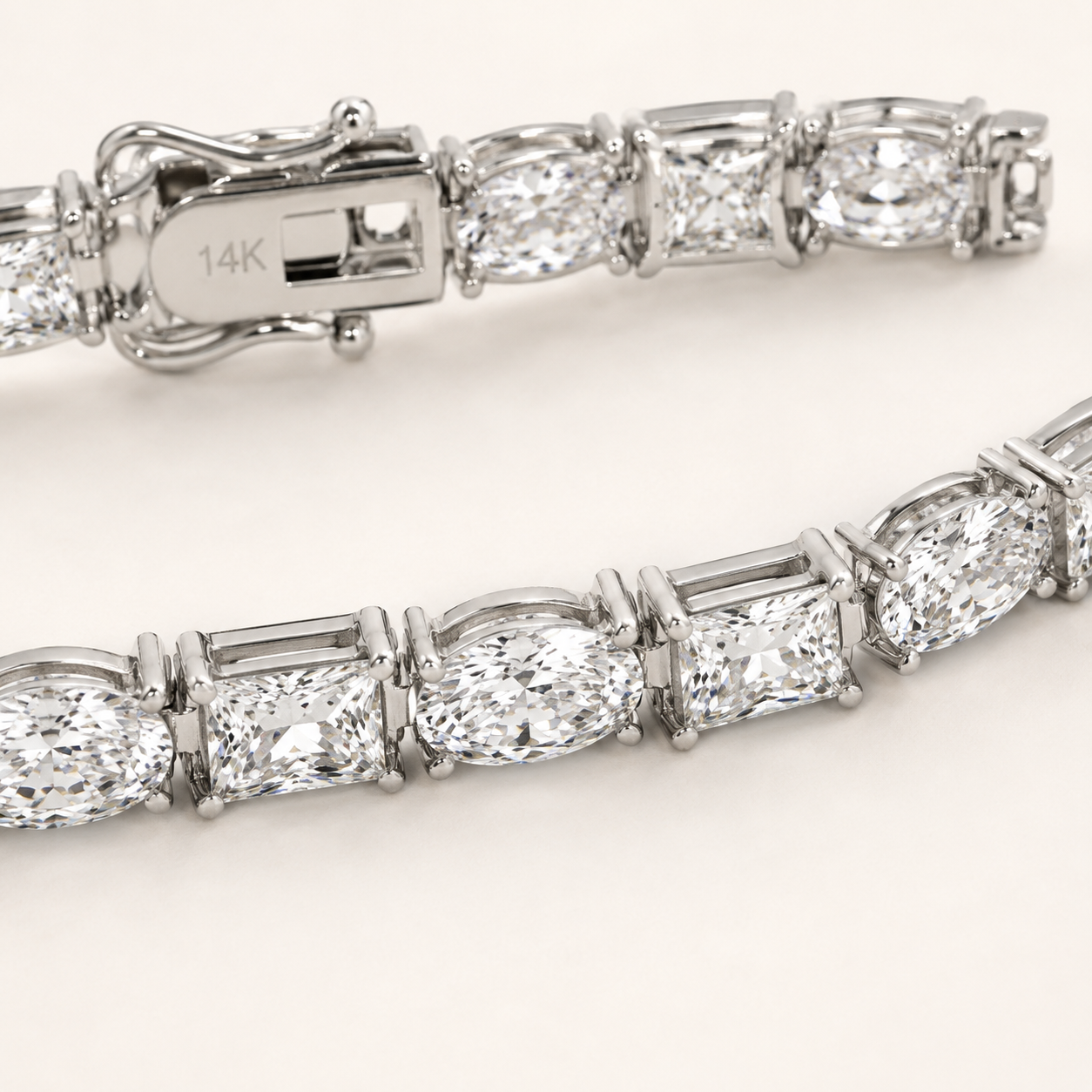 Oval & Square Tennis Bracelet