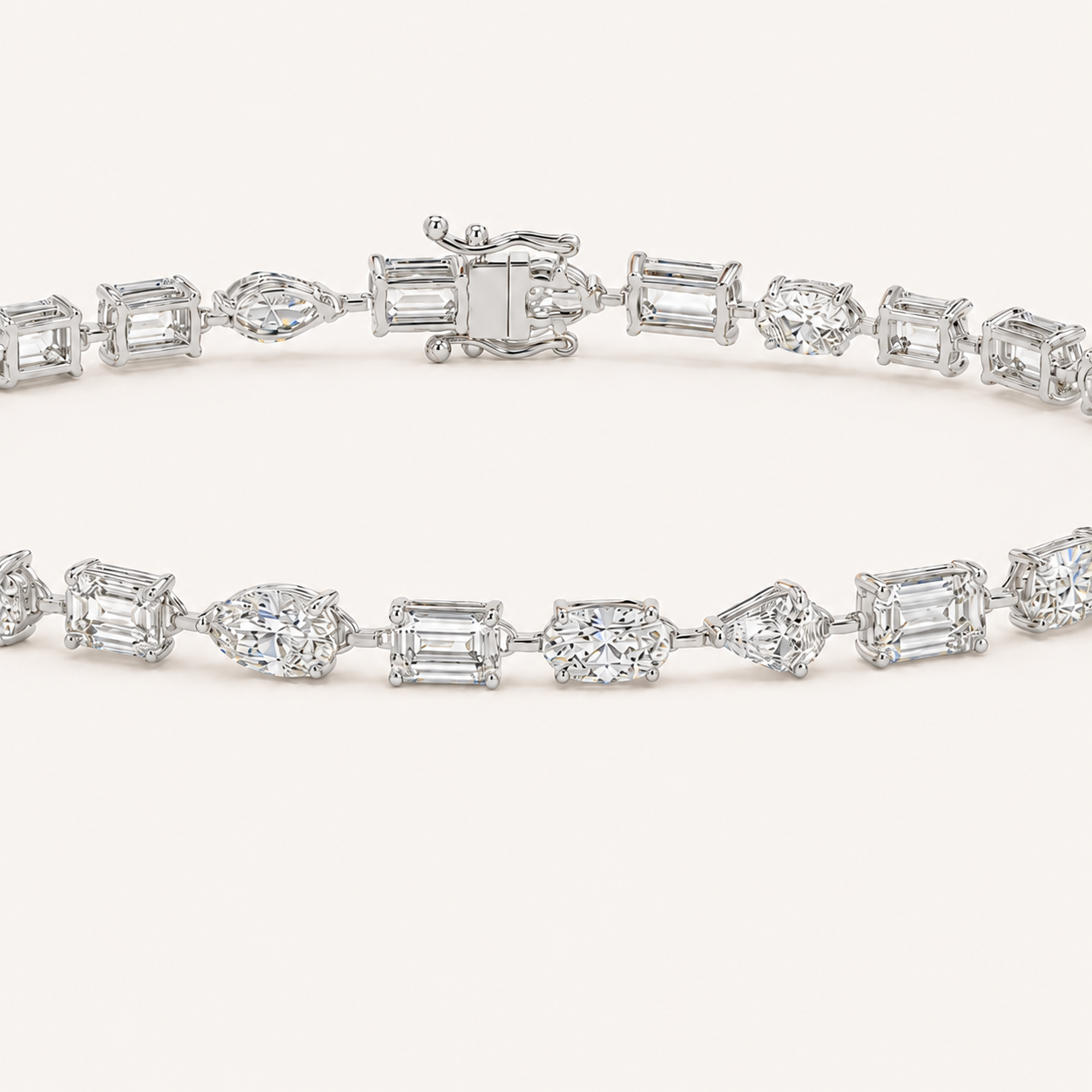Multi Stone Tennis Bracelet-Straight