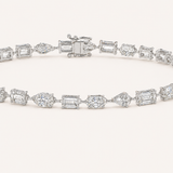Multi Stone Tennis Bracelet-Straight