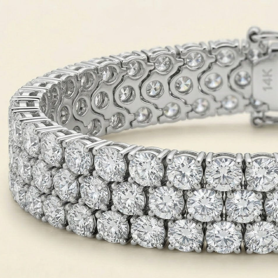 3 Row Tennis Bracelet