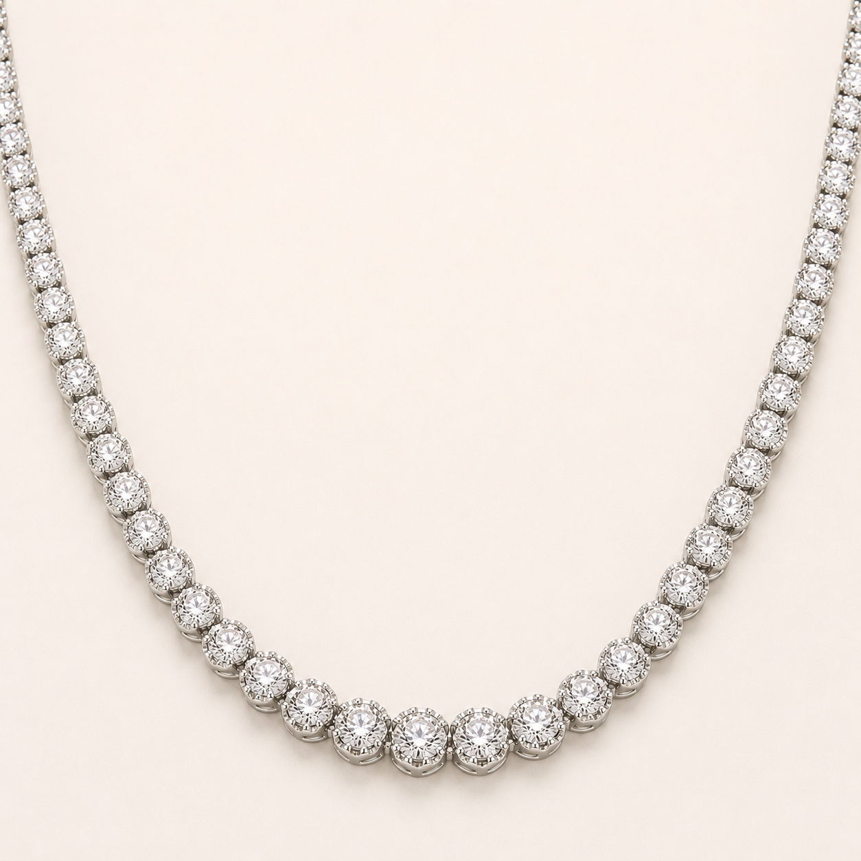 Crown Tennis Necklace
