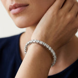 Emerald-Round Flexible Bangle