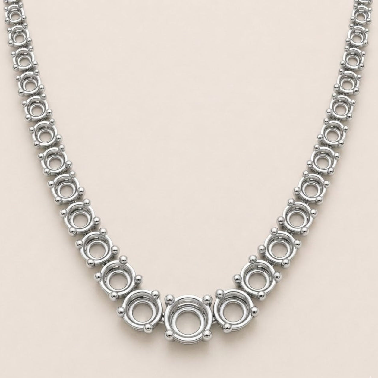 Graduated 4Prong Tennis Necklace