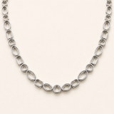 Multi Stone Tennis Necklace-Bezel