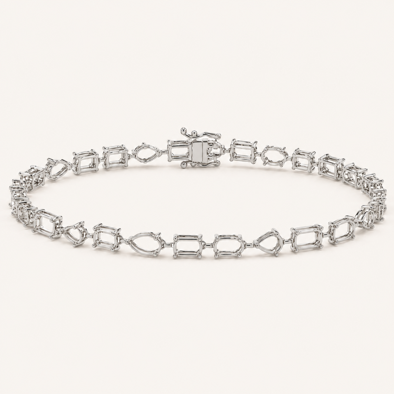 Multi Stone Tennis Bracelet-Straight
