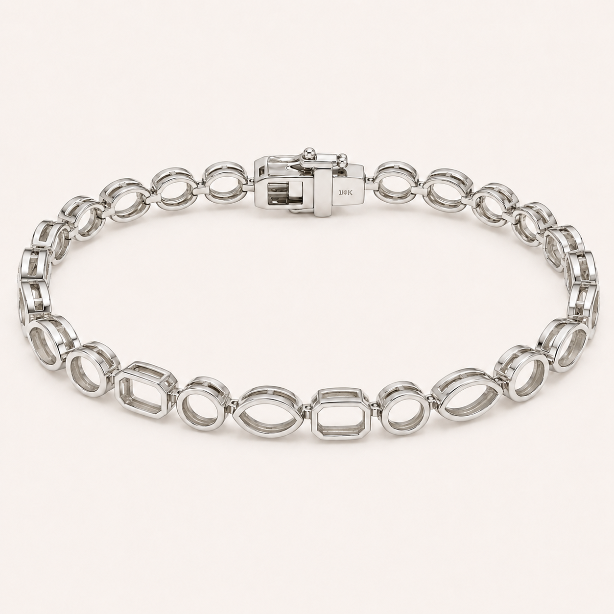 Multi Stone Tennis Bracelet-Bezel