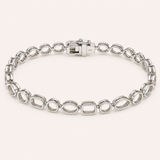 Multi Stone Tennis Bracelet-Bezel