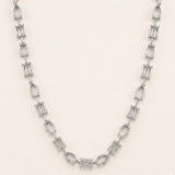 Multi Stone Tennis Necklace-Straight