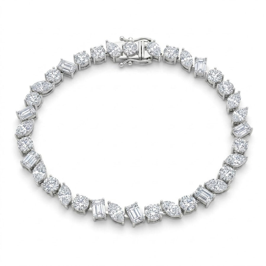 Multi Stone Tennis Bracelet-Tilted