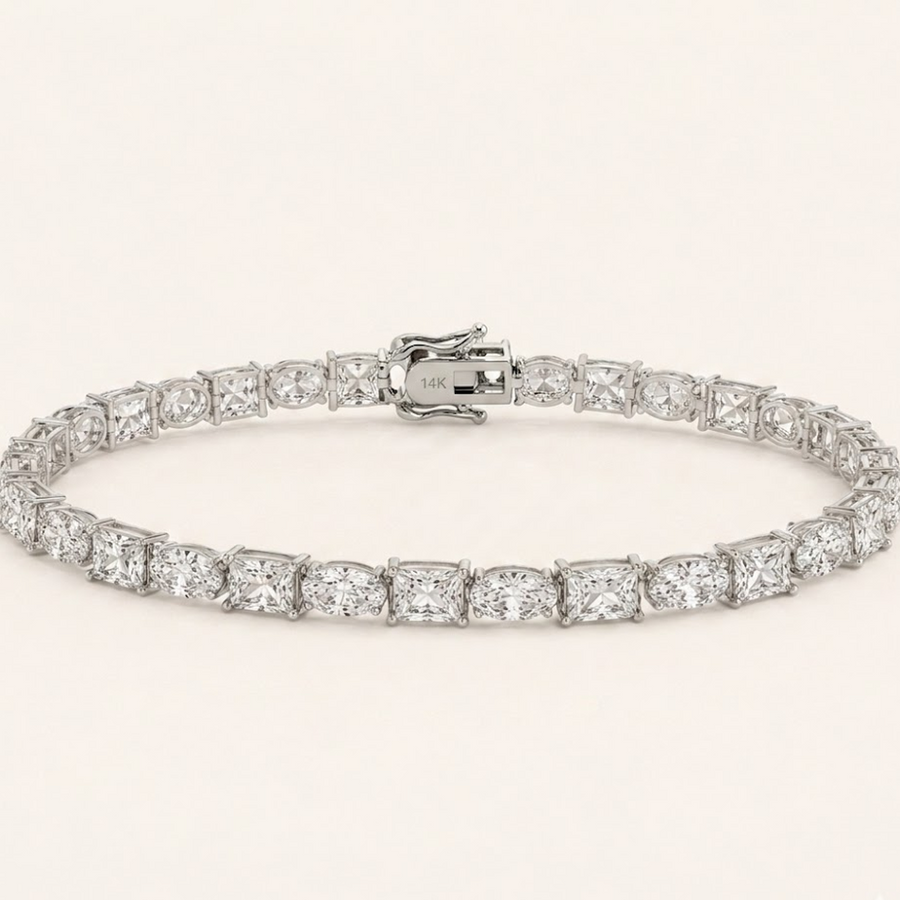 Oval & Square Tennis Bracelet