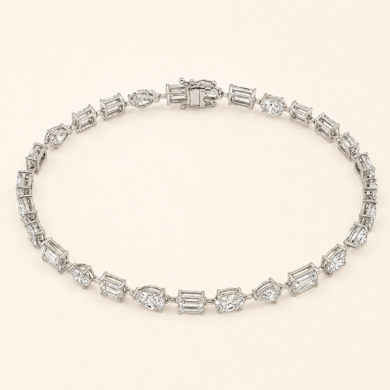 Multi Stone Tennis Bracelet-Straight
