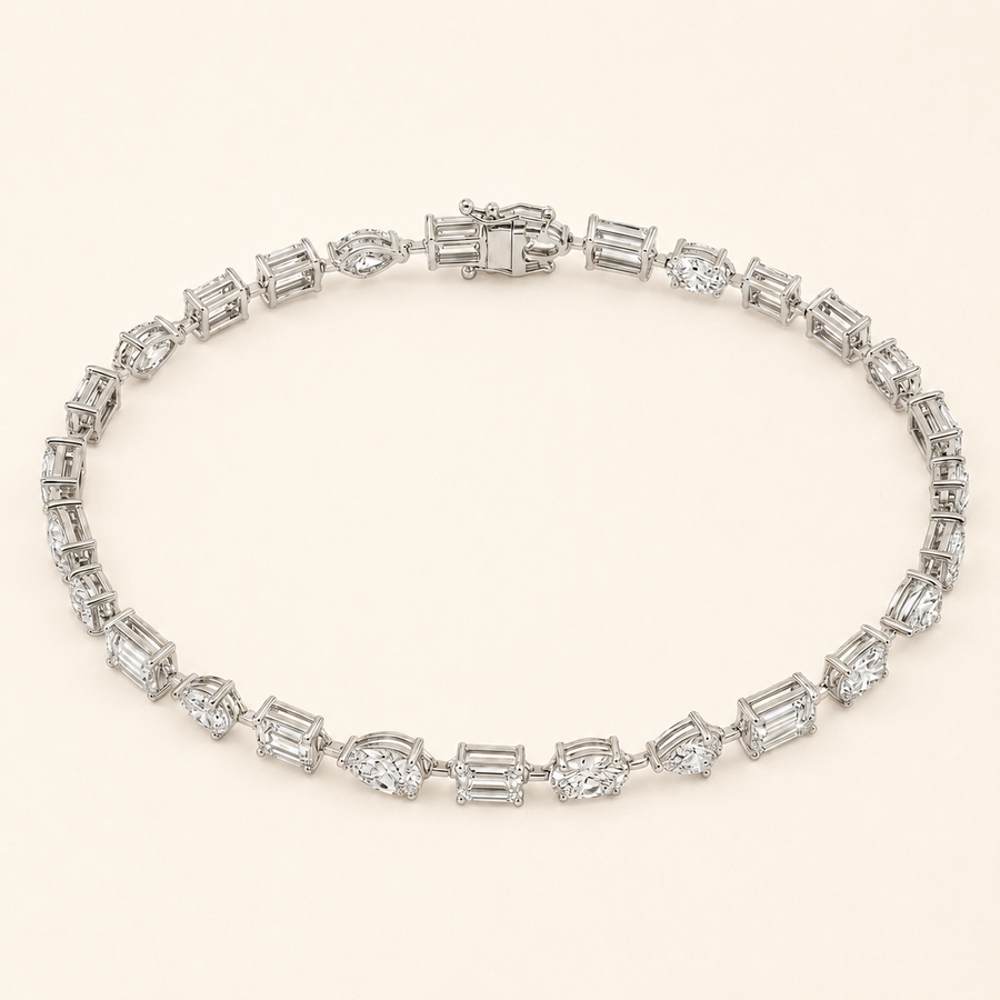 Multi Stone Tennis Bracelet-Straight